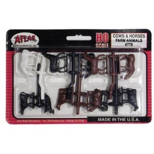 Atlas 778 HO Scale Cows & Horses - New