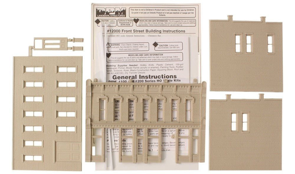 DPM 12000 HO Scale Front Street Building Kit (Downtown Commercial Block) - Oakville Model Trains Depot