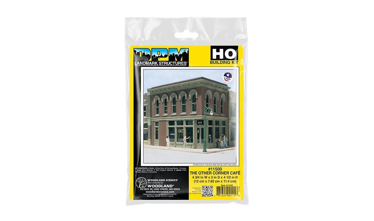 DPM 11500 HO Scale The Other Corner Café Building Kit (Corner Diner Variation) - Oakville Model Trains Depot