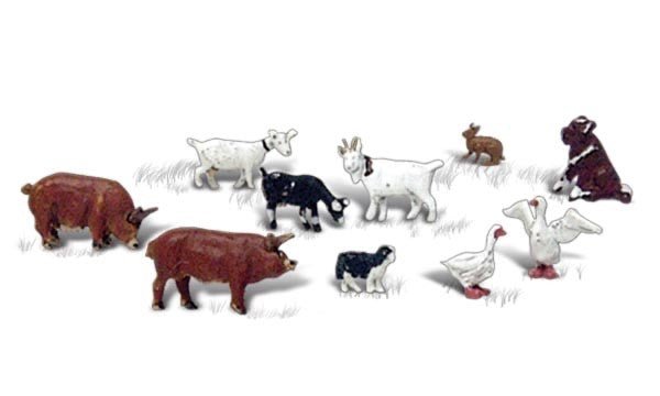 Woodland Scenics A2202 N Scale Barnyard Animals - Oakville Model Trains Depot