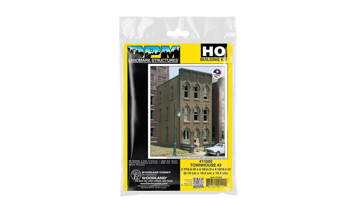 Woodland Scenics DPM 11000 HO Scale Townhouse #2 Building Kit