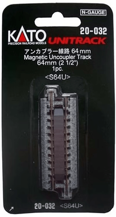 KATO 20 - 032 N Scale Unitrack 64mm (2 - 1/2") Magnetic Uncoupler Track - Oakville Model Trains Depot