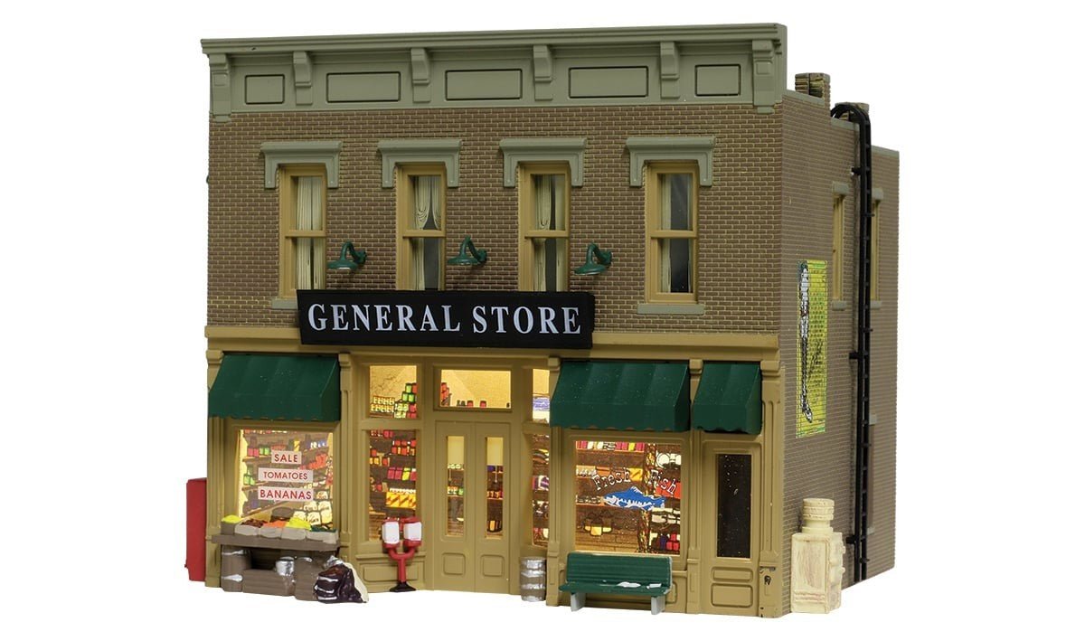 Woodland Scenics BR4925 N Scale Built - & - Ready Lubener's General Store - Oakville Model Trains Depot