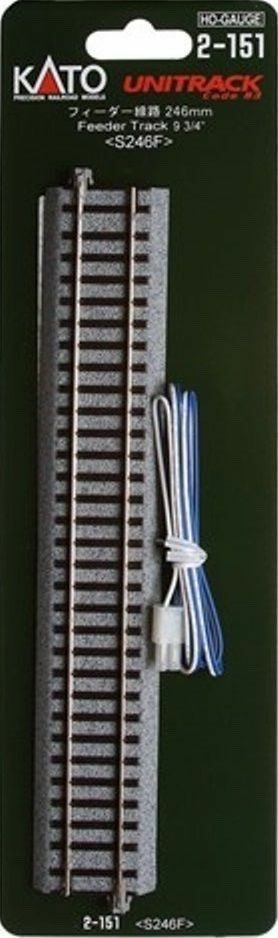 KATO 2 - 151 HO Scale Unitrack 246mm (9 - 3/4") Straight Feeder Track - Oakville Model Trains Depot