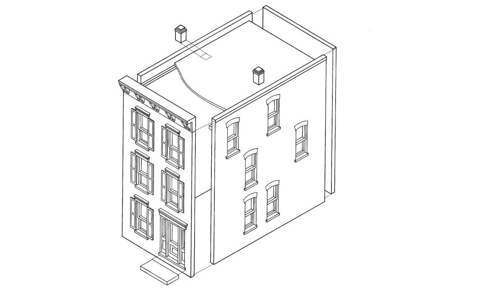 Woodland Scenics DPM 11100 HO Scale Townhouse #3 Building Kit
