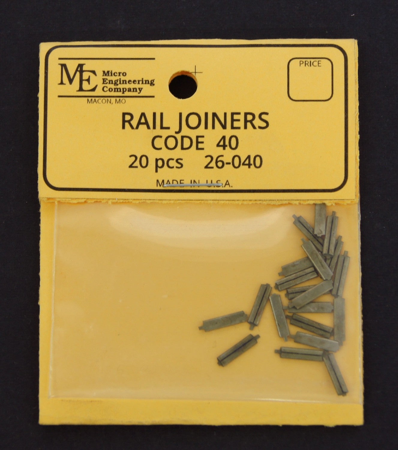 Micro Engineering 26-040 HO/N Scale Code 40 Rail Joiners - 20pcs