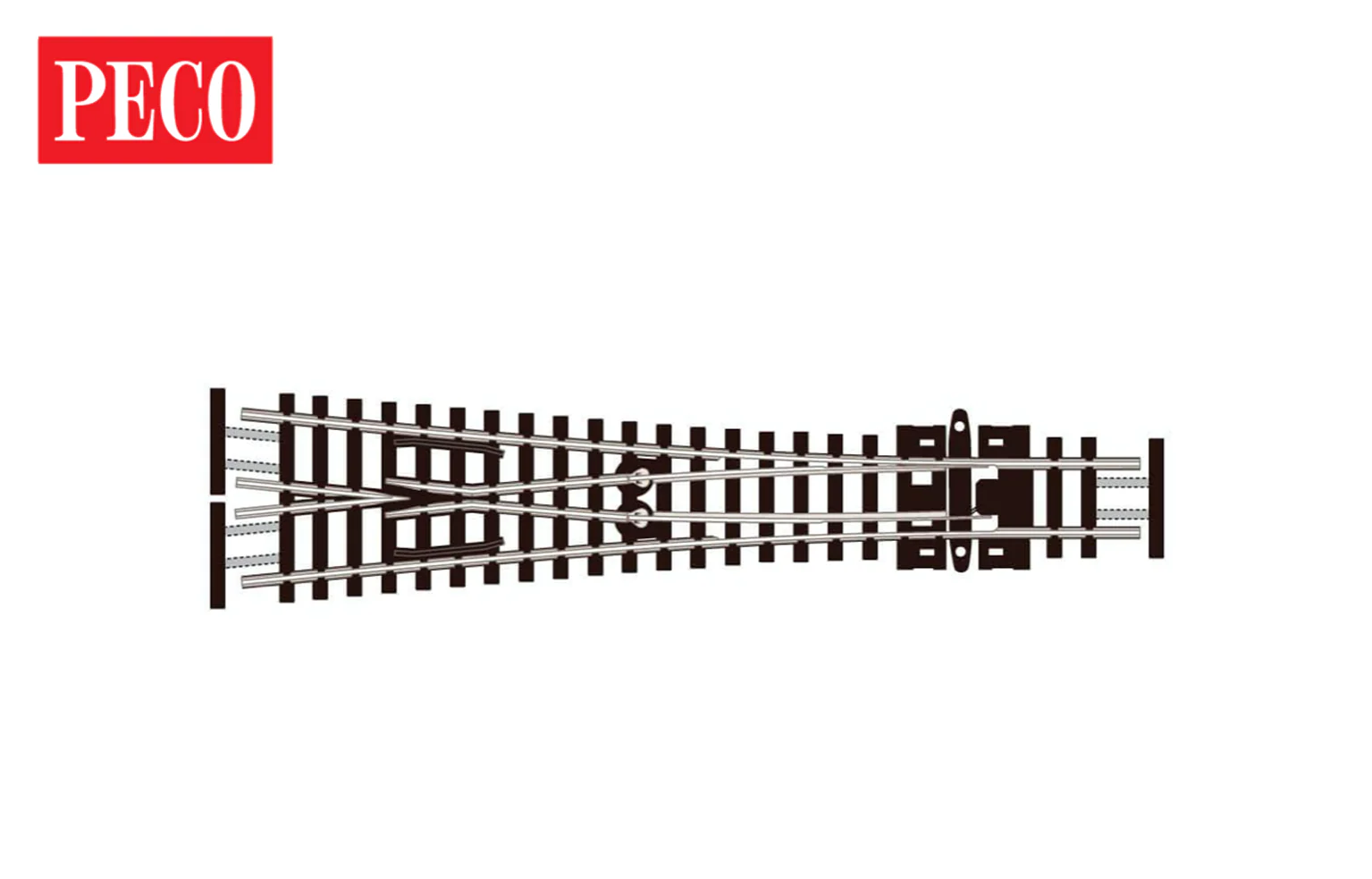 Peco SL-E397F N Scale Code 55 Medium Y / Wye Turnout with ElectroFrog - New