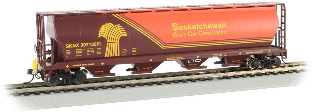 Bachmann 73802 HO Saskatchewan Cylindrical Grain Hopper With FRED/EOT Light
