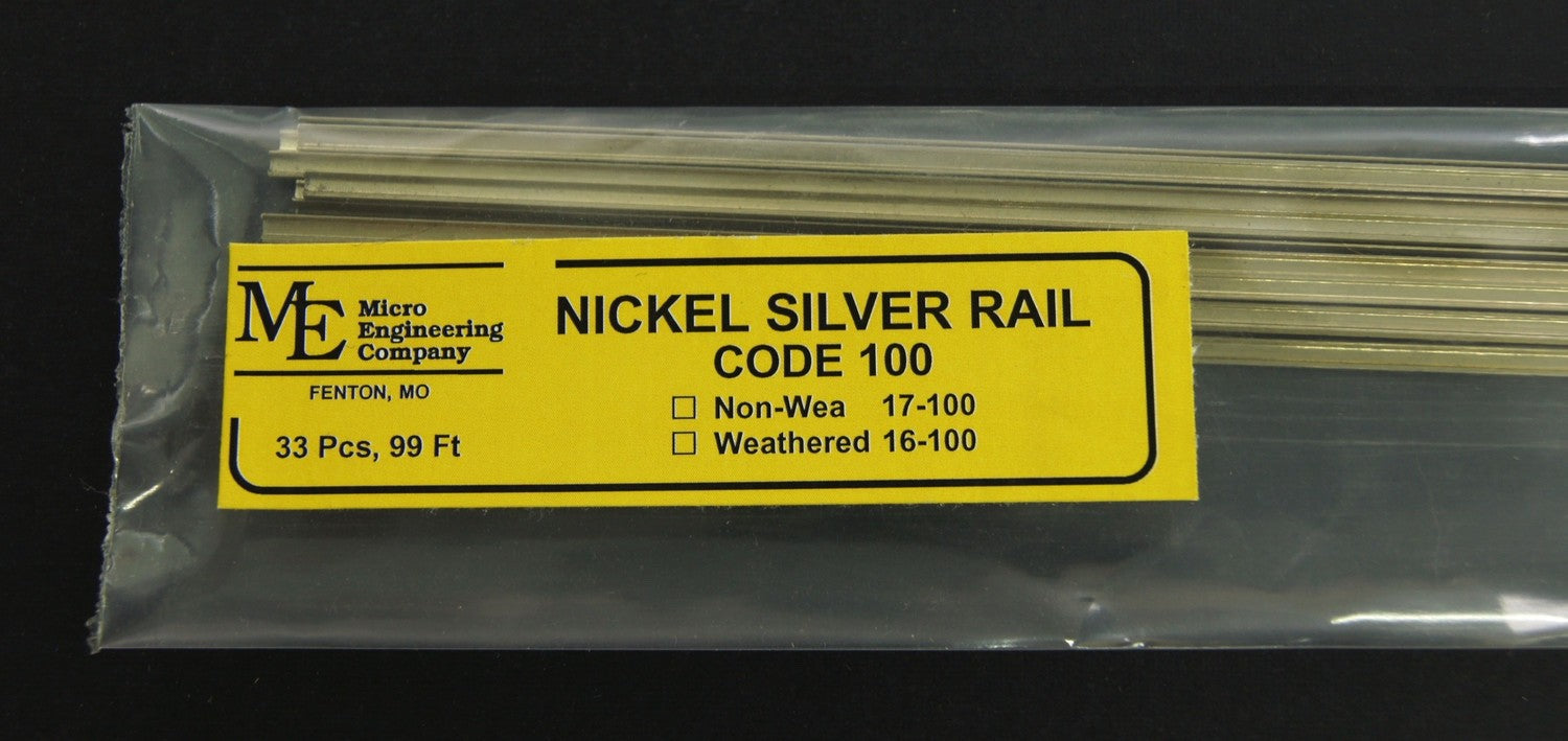 Micro Engineering 17-100 HO Scale Code 100 Rail - 33pcs