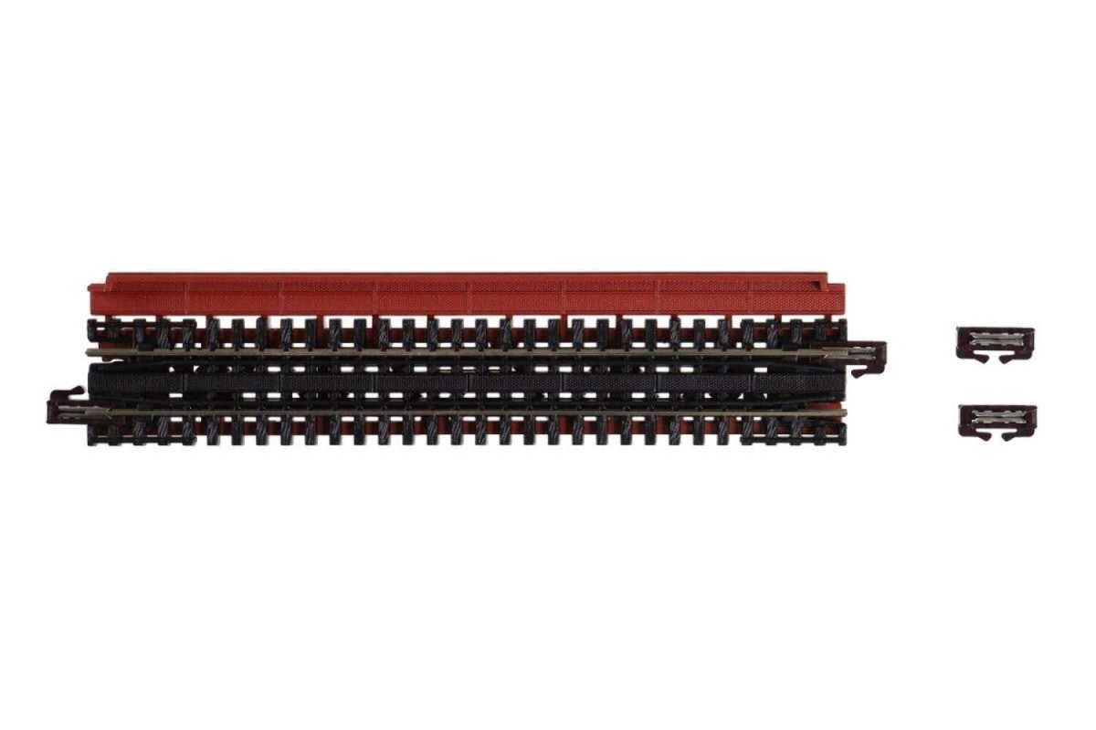 KATO 20 - 460 N Scale Unitrack 124mm (4 - 7/8") Single - Track Deck Plate Girder Bridge - Red - Oakville Model Trains Depot