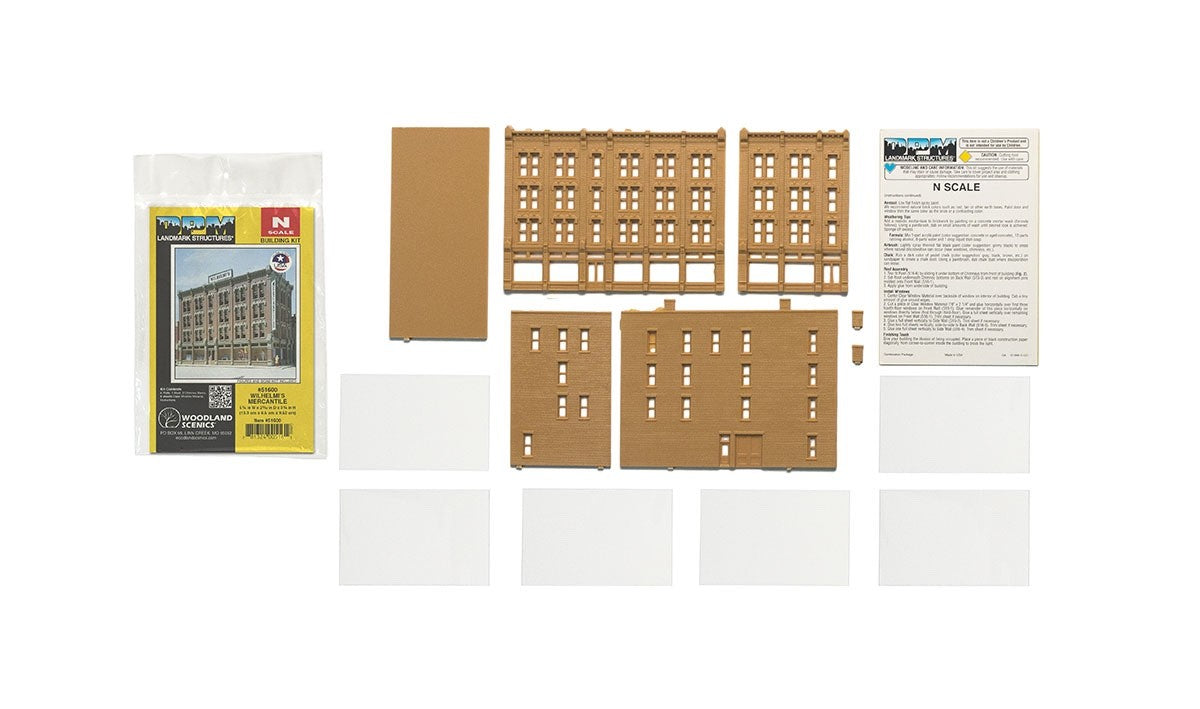 Woodland Scenics DPM 51600 N Scale Wilhelmi's Mercantile Building Kit