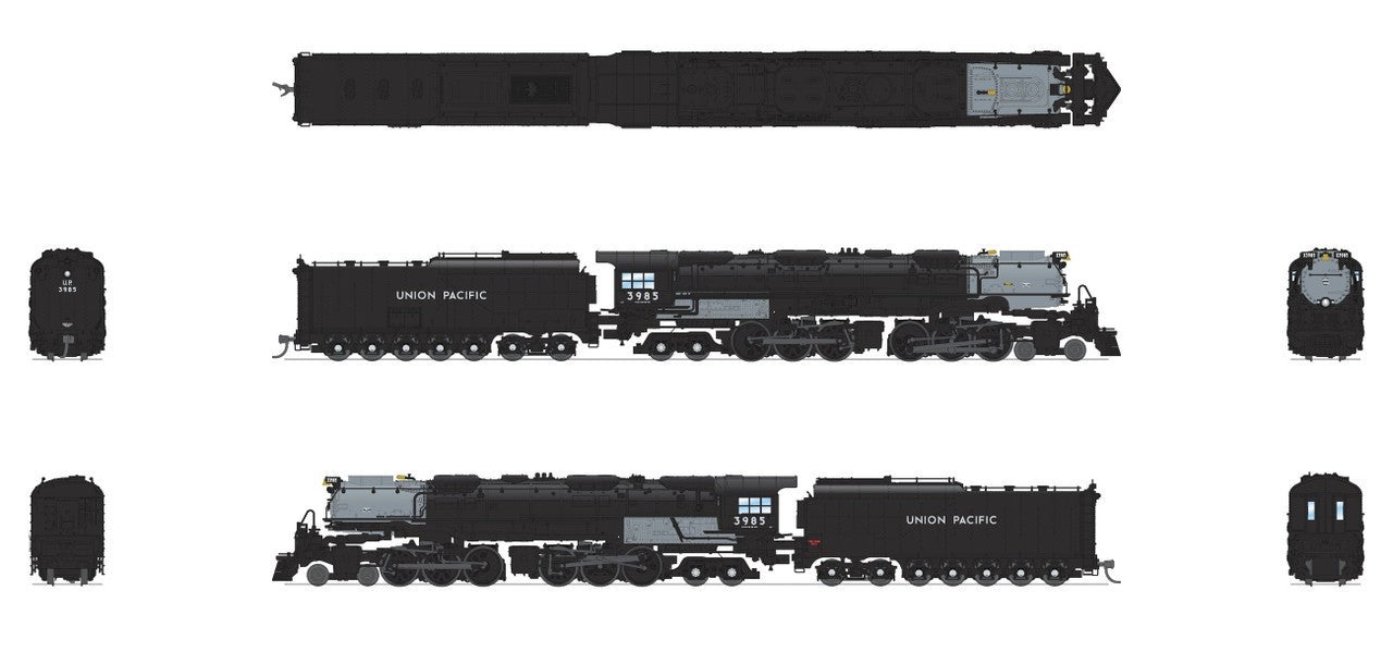 Broadway Limited 8656 N Union Pacific Steam 4-6-6-4 Challenger 3985 DC - New