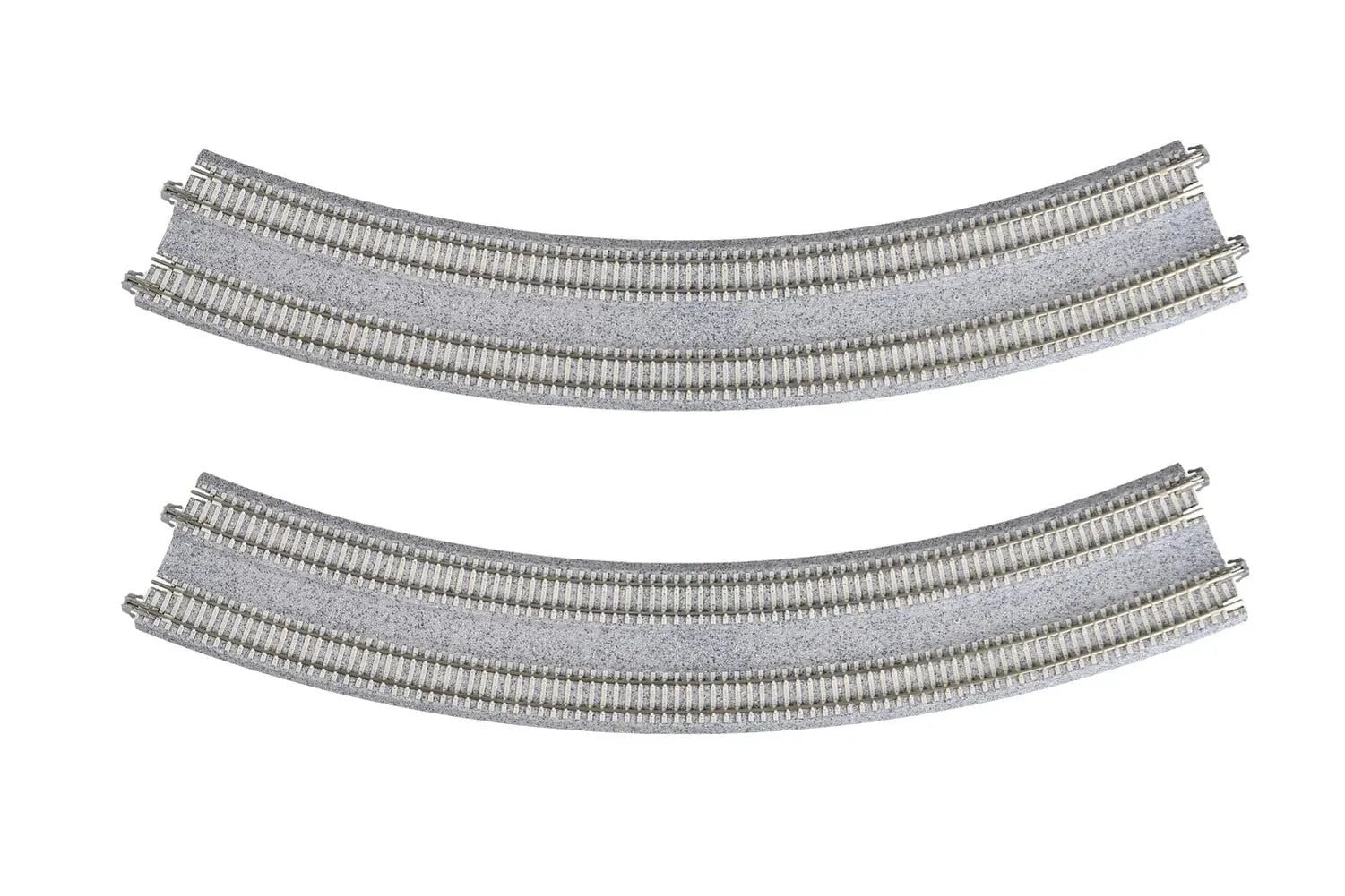 Kato 20-186 N Scale Unitrack 480mm/447mm Radius 45º CT Double Curve Track - 2pcs