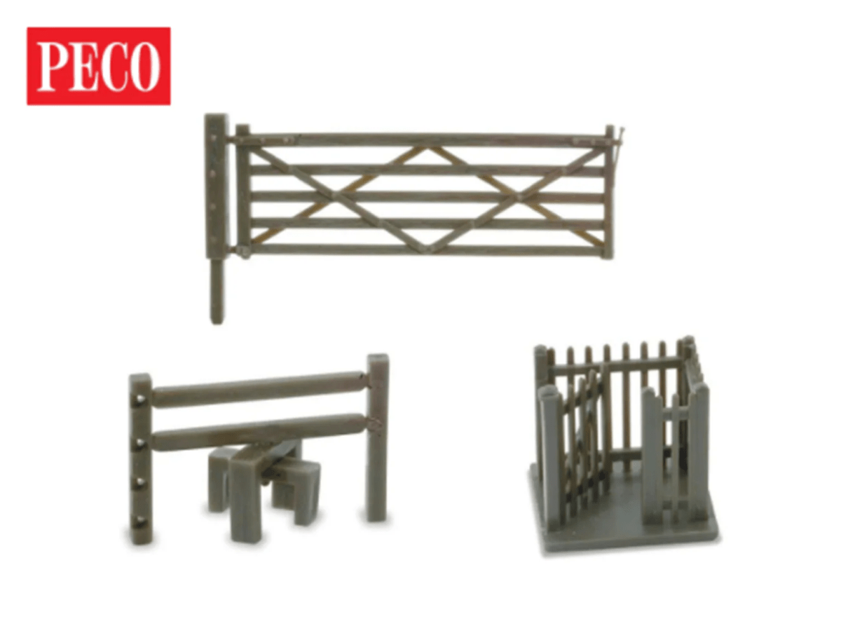 Peco NB - 46 N Field Gates 3 Stiles/1 Wic - Oakville Model Trains Depot