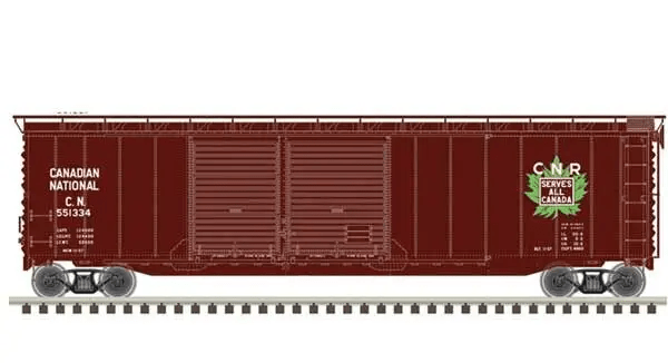 Atlas 20006570 HO Scale Postwar 50' Double - Door Boxcar Canadian National 551321 - Oakville Model Trains Depot
