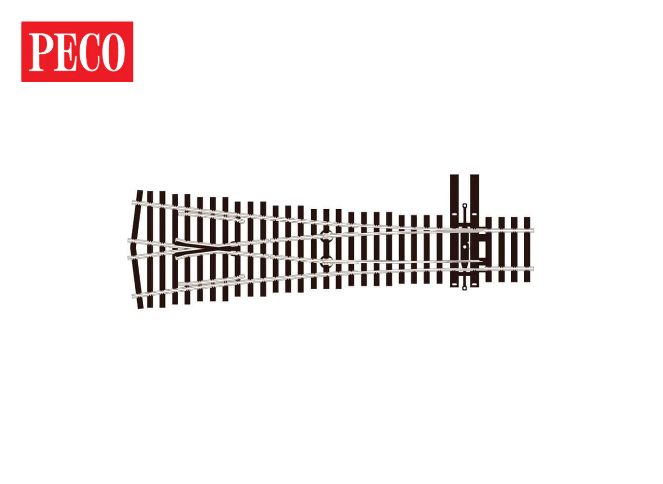 PECO SL-E8348 HO Code 83 Wye Turnout with Electrofrog