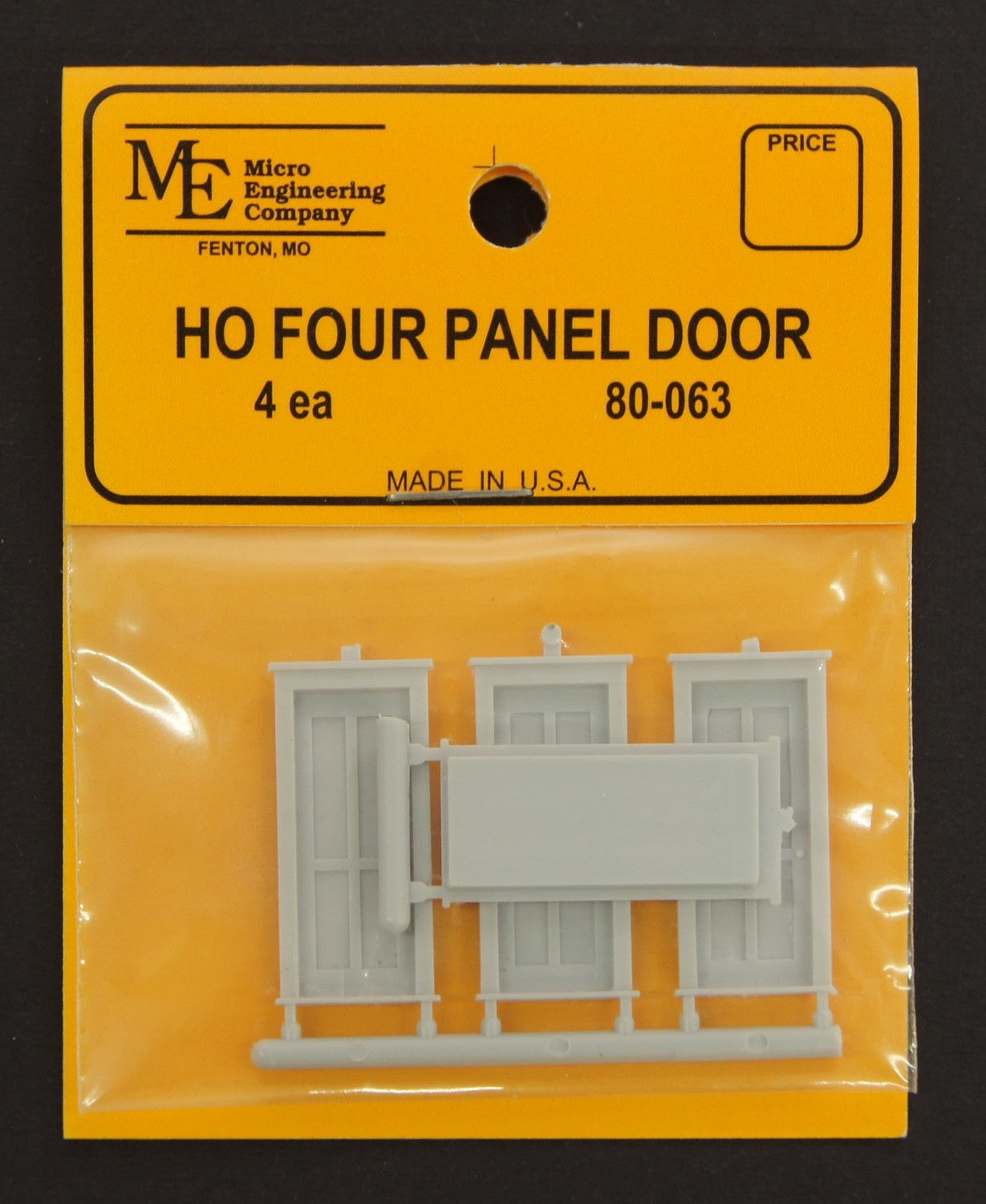 Micro Engineering 80-063 HO Scale Four Panel Door - 4pcs