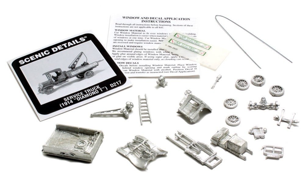 Woodland Scenics D217 HO Scale Service Truck (1914 Diamond T) Kit - Oakville Model Trains Depot