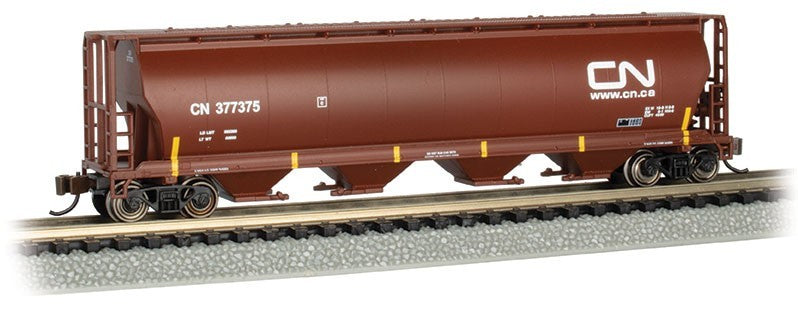 Bachmann 19161 N Scale Grain Hopper Canadian National (Oxide Red) #377375 - New