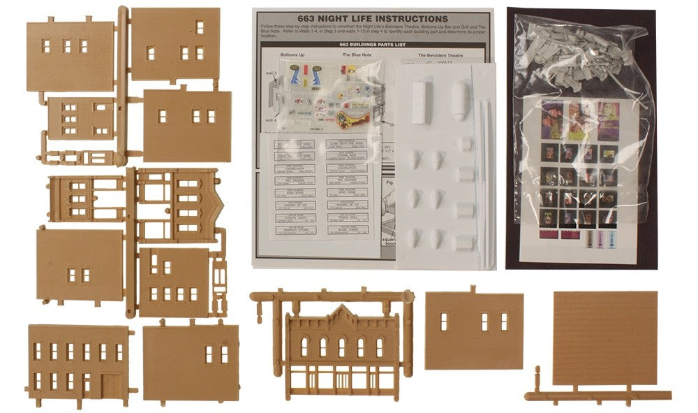 Woodland Scenics DPM 66300 N Scale Night Life Building Kit