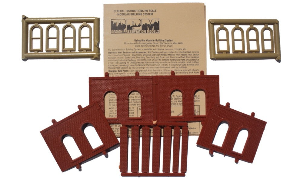 Woodland Scenics DPM 30112 HO Scale One-Story Arched Window Kit