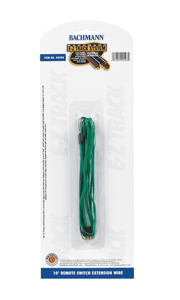 Bachmann 44598 HO Scale EZ-Track 10' Green Switch Extension Wire