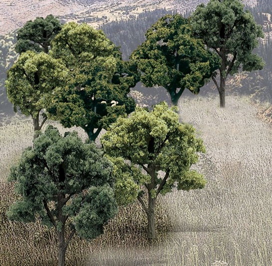 Woodland Scenics TR1572 Ready Made Trees™ Value Pack 3"-5" Mixed Green - 14pcs