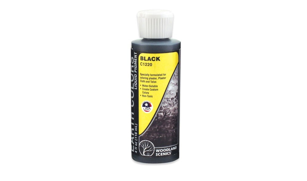 Woodland Scenics 1220 Earth Colors™ Black Liquid Pigment 4 fl oz / 118 mL