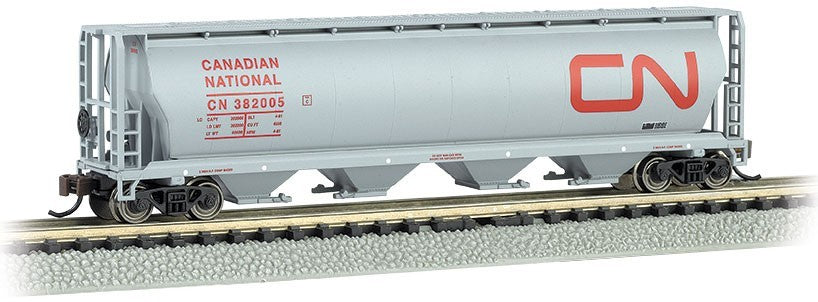 Bachmann 19163 N Scale 4-Bay Grain Hopper CN-Canadian National #382005 - New