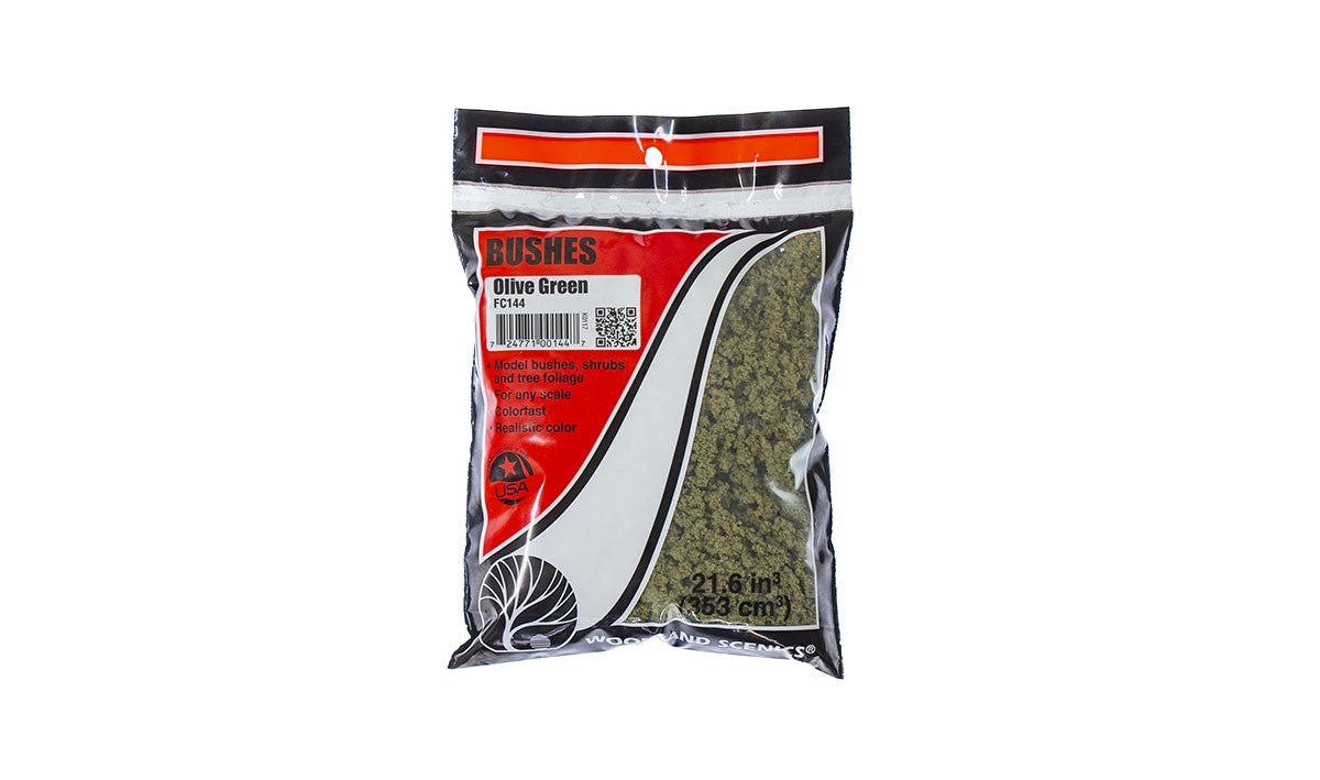 Woodland Scenics FC144 Bushes Olive Green Bag