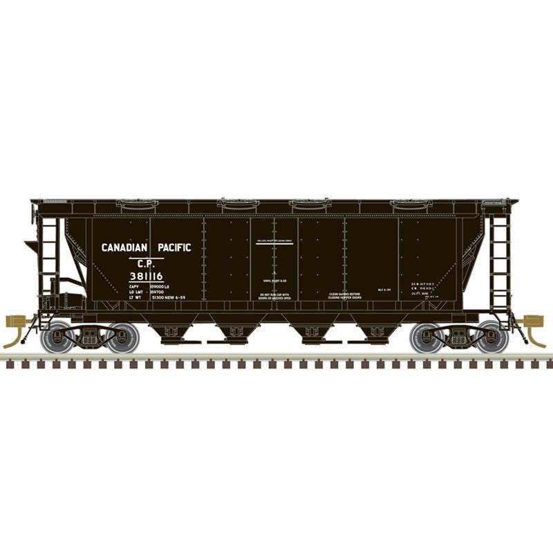 Atlas 20007166 HO Scale Slab Side Covered Hopper Canadian Pacific CP #381128