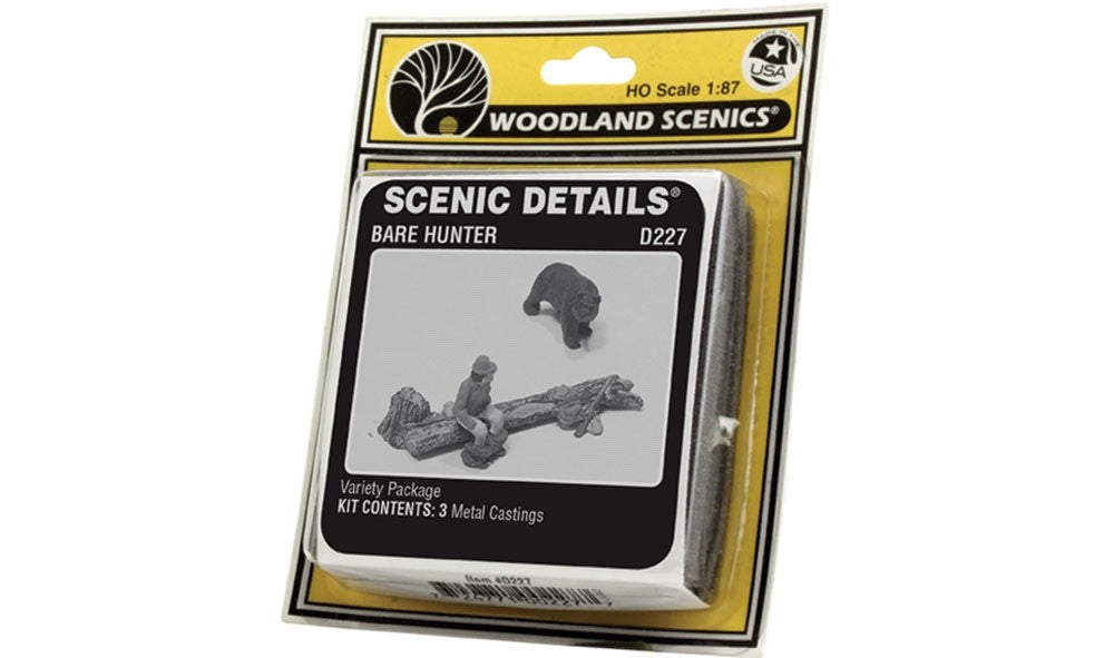 Woodland Scenics D227 HO Scale People Bare Hunter Kit