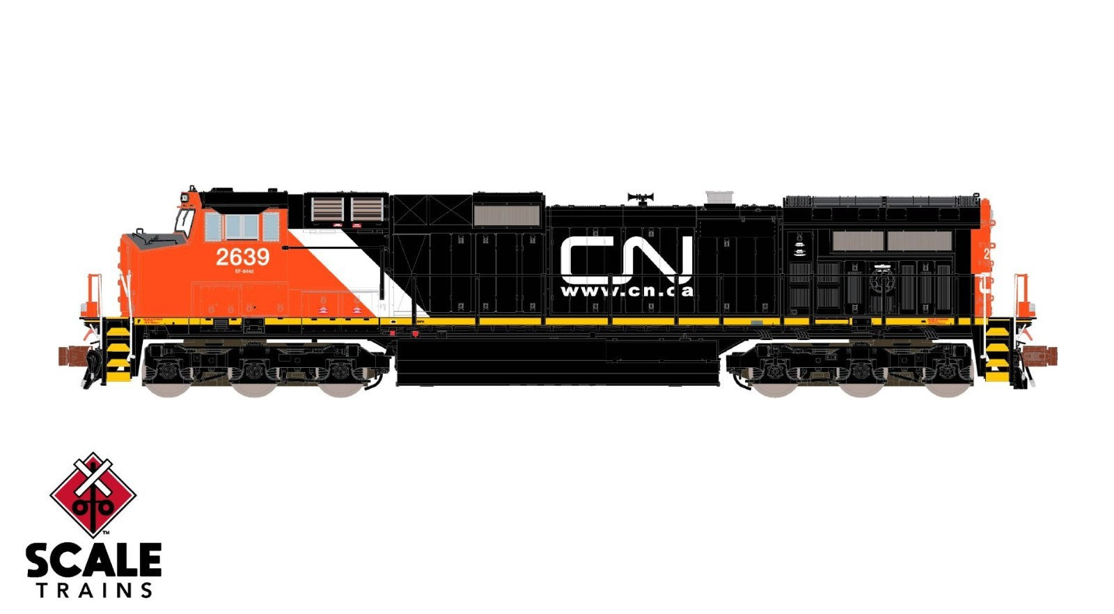 SCALETRAINS Rivet Counter N Scale GE DASH 9, Canadian National/Website #2639 DC