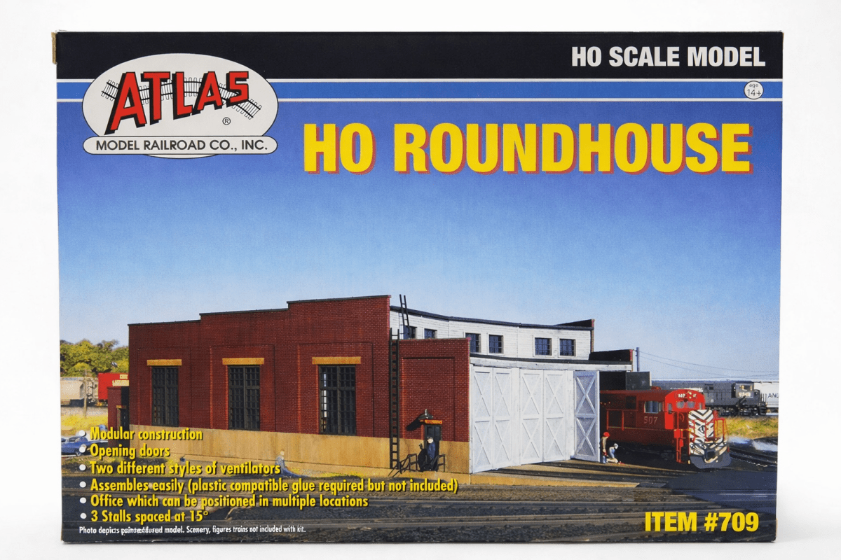 Atlas 709 HO Scale 3 - Stall Modular Roundhouse Kit - Oakville Model Trains Depot