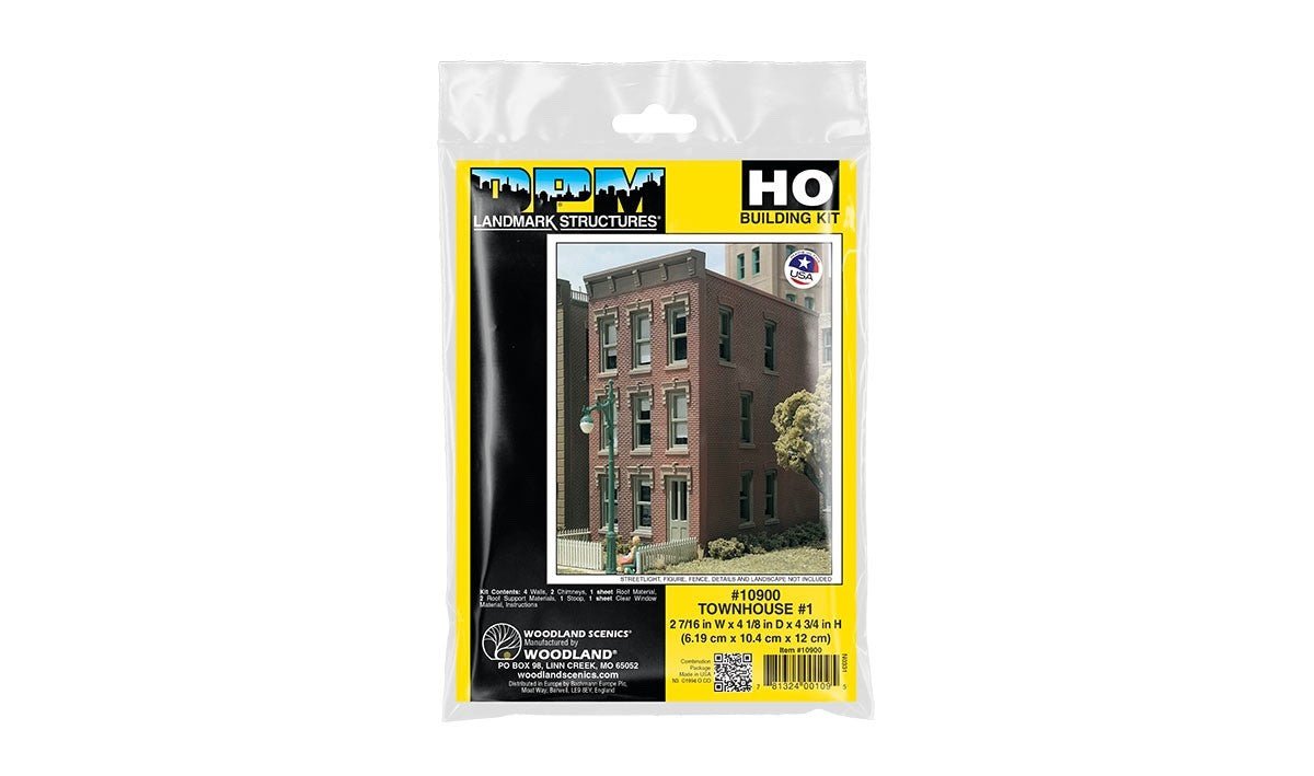 DPM 10900 HO Scale Townhouse 1 Building Kit (Victorian Row House) - Oakville Model Trains Depot
