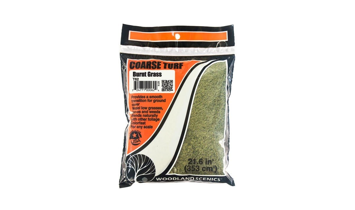 Woodland Scenics T62 Coarse Turf Burnt Grass Bag - Oakville Model Trains Depot