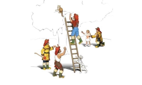 Woodland Scenics A2151 N Scale Firemen to the Rescue - Oakville Model Trains Depot