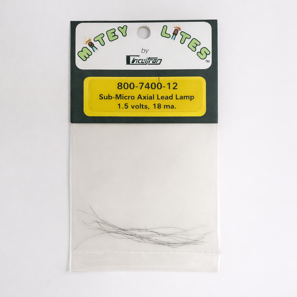 Circuitron 7400-12 Sub-Micro 0.75mm Lead Lamp 1.5 Volts 18 ma. - 12pcs