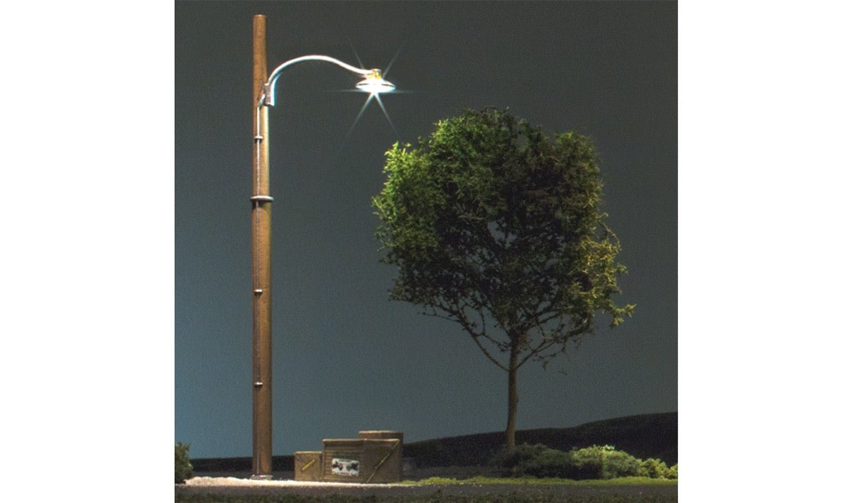 Woodland Scenics JP5638 N Scale Wooden Pole Street Lights - 3pcs - Oakville Model Trains Depot