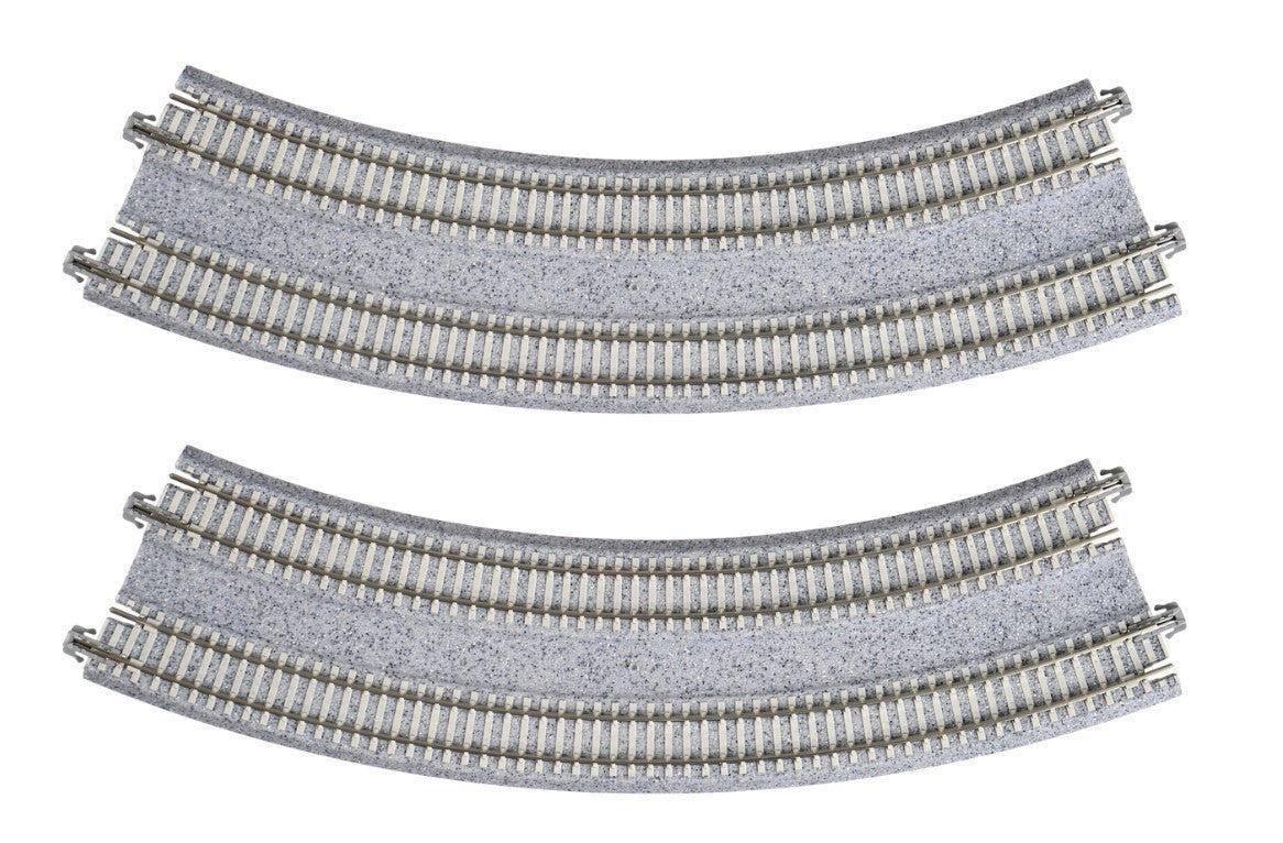 Kato 20-183 N Scale Unitrack 315mm/282mm Radius 45º CT Double Curve Track - 2pcs