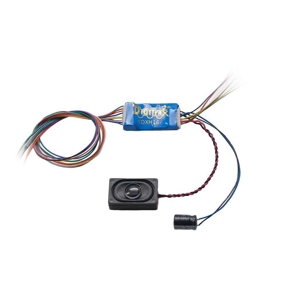 Digitrax SDXH167D Series 7 Sound Decoder - 1.0 Amp/2 Amps 6 FX3 Functions 10-Pin