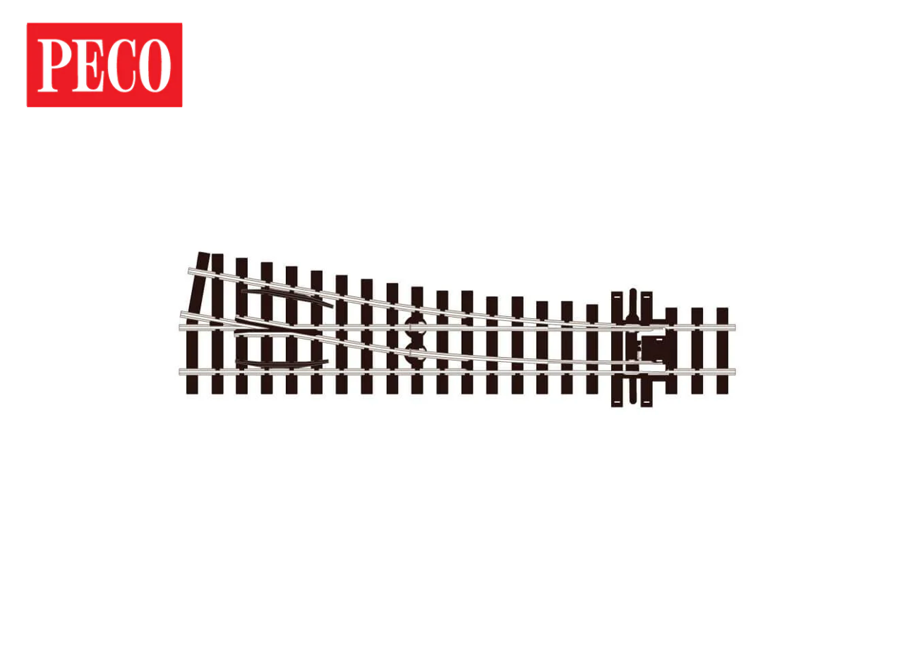 Peco SL-E1495 HO Scale Code 75 Medium Radius Right Hand RH Turnout