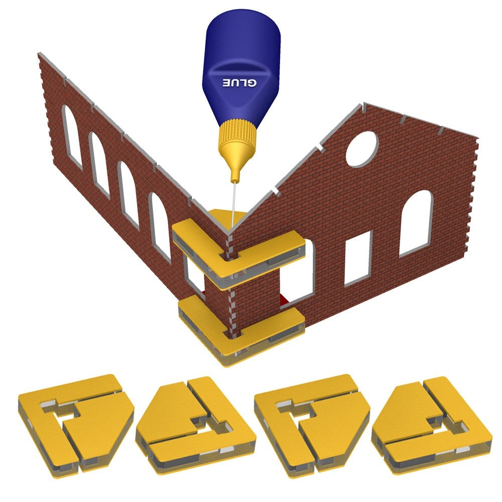 Bachmann 39009 All Scale Magnetic Snap & Glue Set - 4 Magnetic Clamps