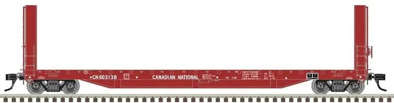 Atlas 20007098 HO Scale 51'6" Bulkhead Flat Car Canadian National CN #603417