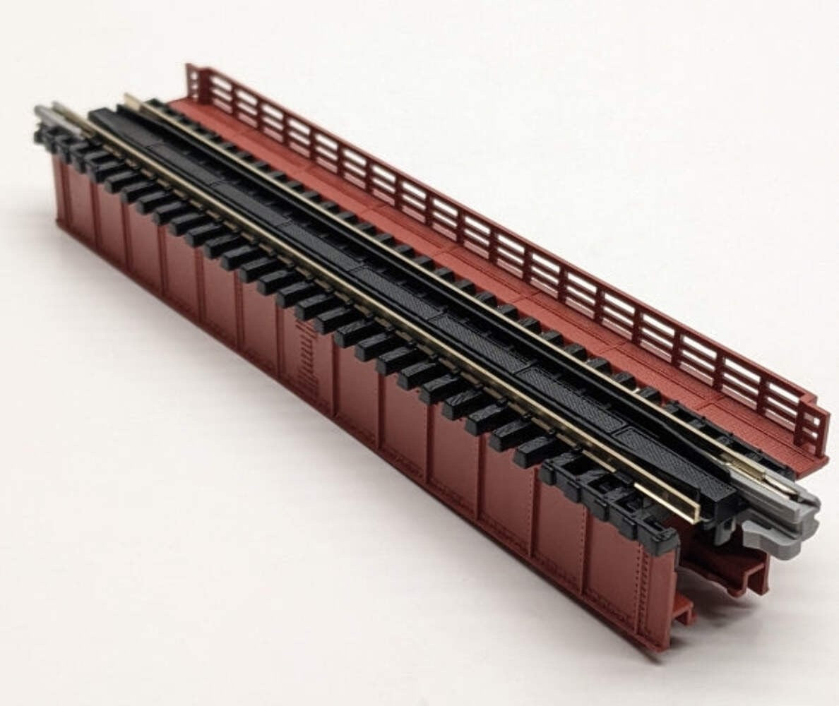Kato 20-460 N Scale 124mm (4 7/8") Single Track Deck Plate Girder Bridge - Red