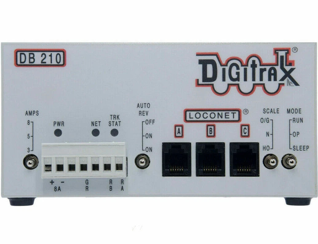 Digitrax DB210 Single 3/5/8 Amp AutoReversing DCC Booster 3 Port