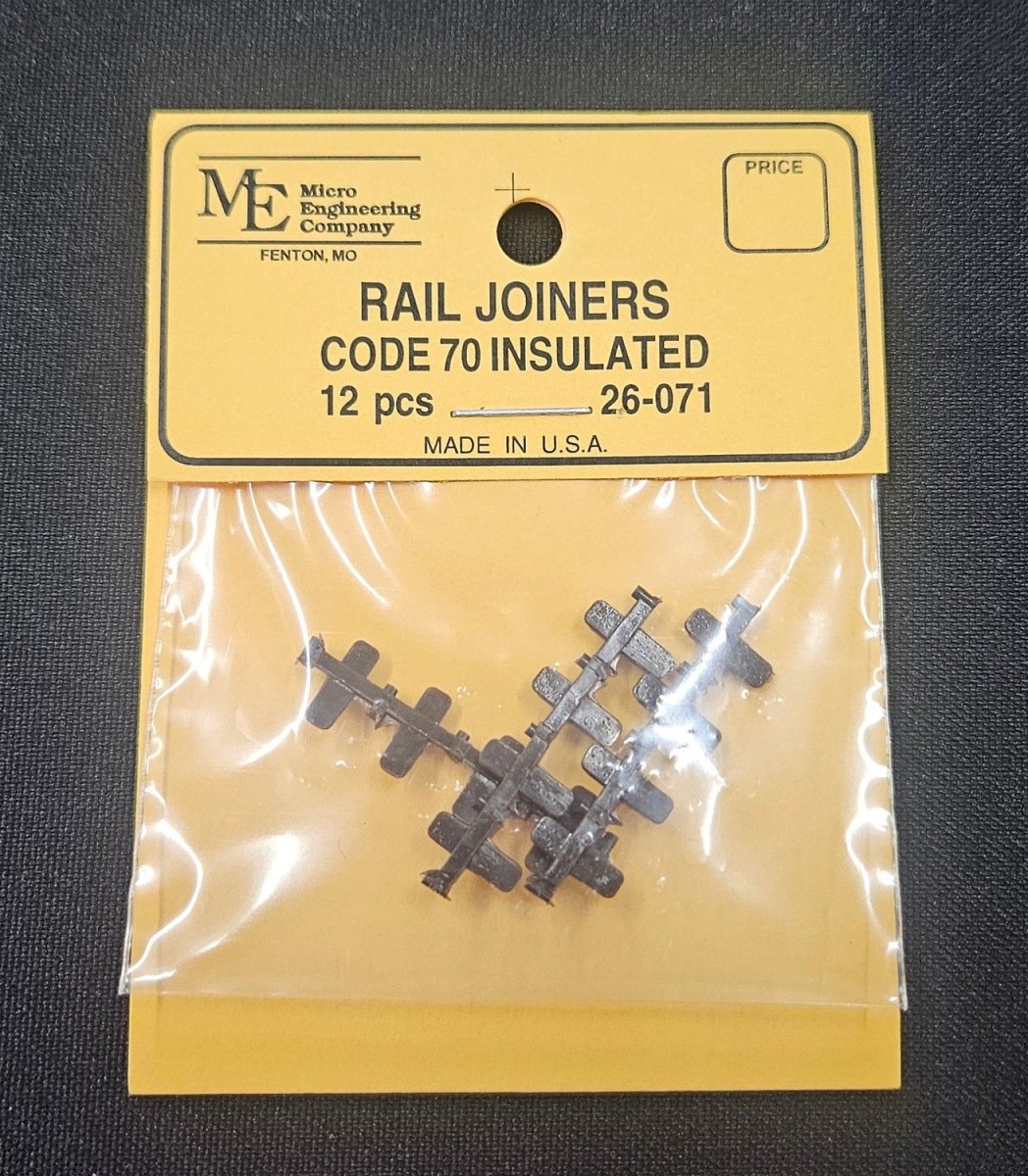 Micro Engineering 26 - 071 HO Scale Code 70 Plastic - Insulating Rail Joiners - 12 pcs - Oakville Model Trains Depot