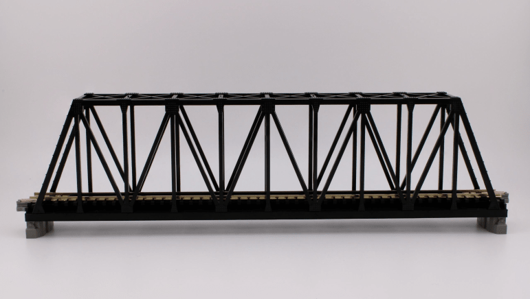 KATO 20 - 434 N Scale Unitrack 248mm (9 - 3/4") Single - Track Truss Bridge - Black - Oakville Model Trains Depot