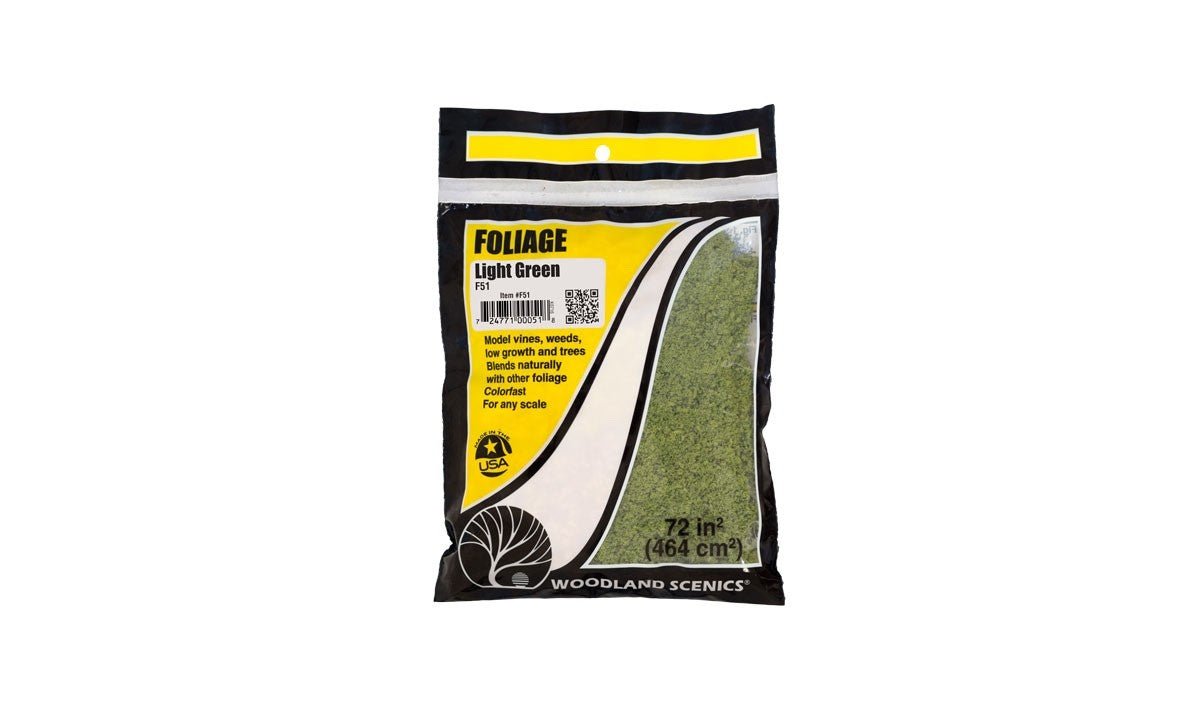 Woodland Scenics F51 Foliage Light Green - Oakville Model Trains Depot