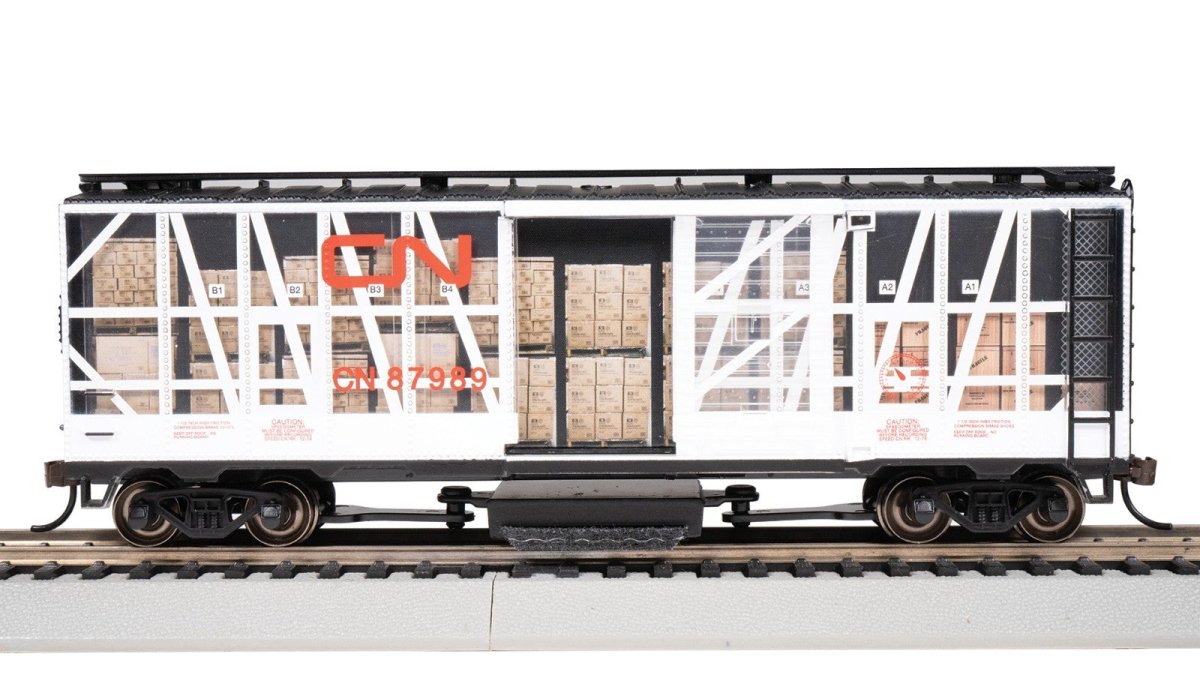 Bachmann 16323 HO Scale 40' Track Cleaning Impact Boxcar - Canadian National 87989 - Oakville Model Trains Depot